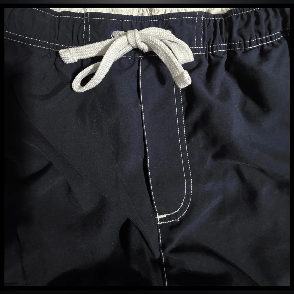 Nike Swim Trunks, XL, Navy With White Pockets & Drawstring